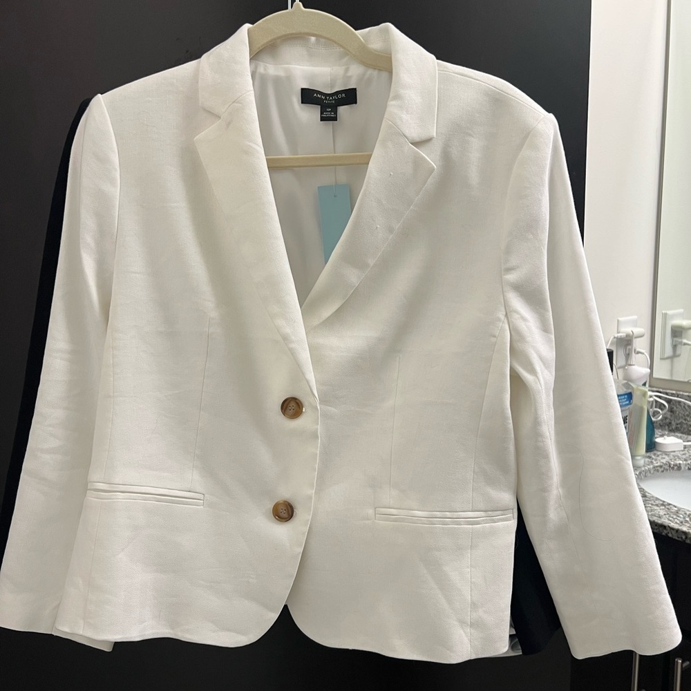 Ann Taylor White Blazer
